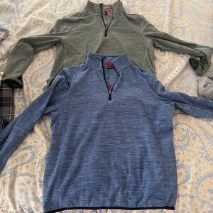 Avalanche Men's Zip-Up Sweater Duo in Blue and Green